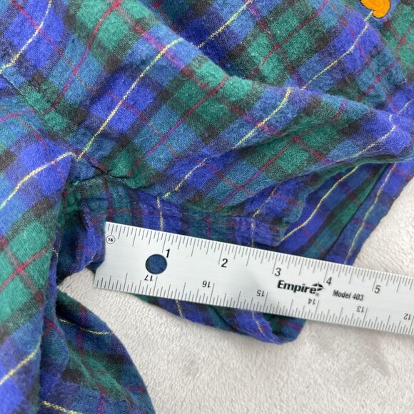 Vintage Pooh Disney Tigger Embroidered Plaid Flannel Sleep Shorts - Picture 11 of 11